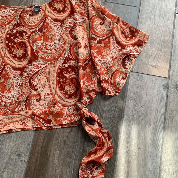 New York and Company Burnt Orange Blouse - Picture 4 of 5